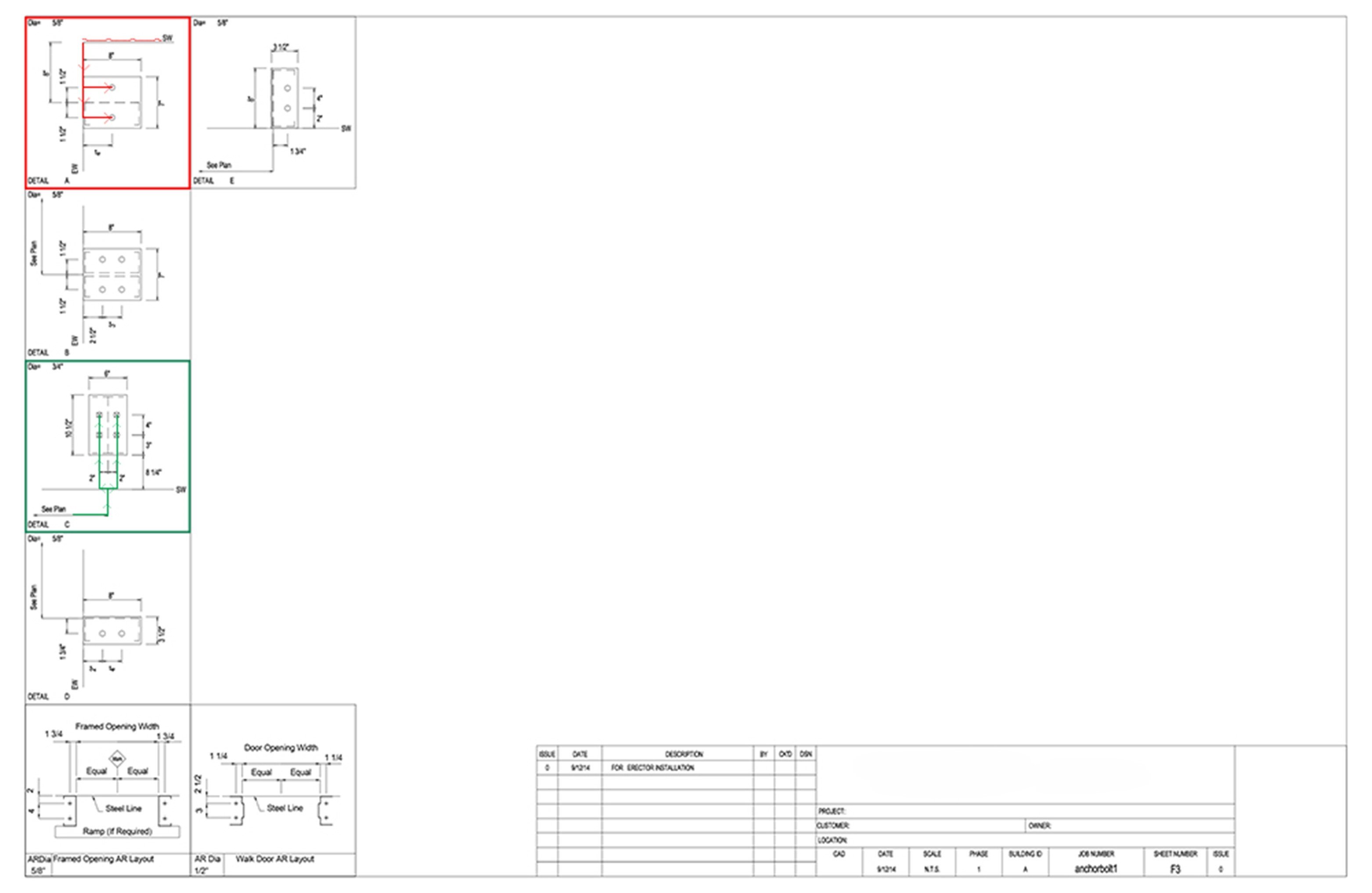 Anchor Bolt Plans