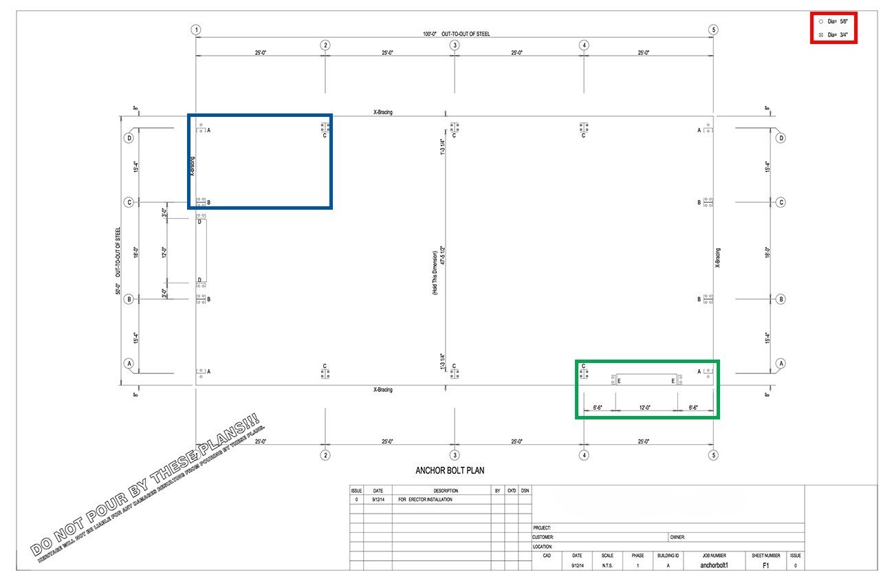 Anchor Bolt Plans